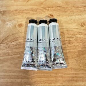 3x Bath and Body Works Platinum Hand Cream